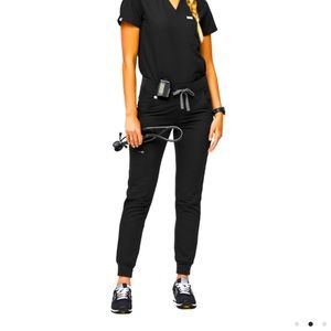 Figs Black Zamora Size Small Scrub Pants